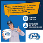 Pool Patch Gray Pool Tile Adhesive Thinset Repair Kit 3 lb - Easy to Mix and Apply Setting Formula - Perfect to Glue Pool Tile - Quick-Drying, Extra Strong Bond - (coverage: approx. 6 sq. ft)