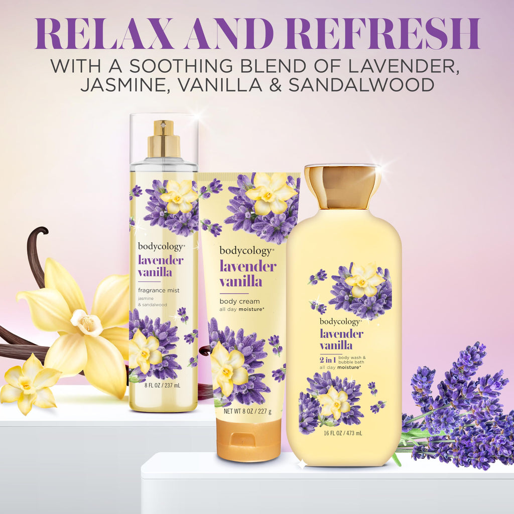 Bodycology Long-Lasting Fragrance Body Mist, Lavender Vanilla, 8 fl oz