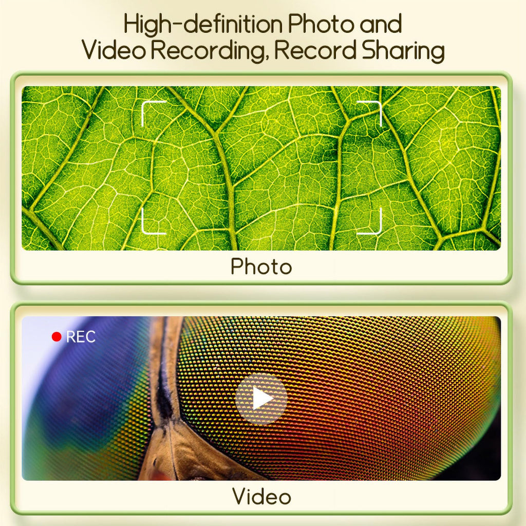 WINWEND Kids Microscope Pocket Microscope -1000X Portable Microscope for Kid | Photo and Video Mini Microscopes | 2'' Digital Little Scientist Microscopes for 3-10 Age Years Old Boys Girls Toys Gifts