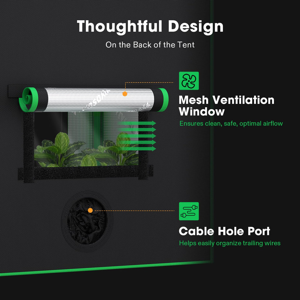 VIVOSUN Small Grow Tent for Aerogarden 20"x14"x21" Mylar Tent