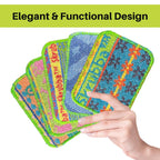 Wet-it! Skrubba 6-Pack Reusable Dish Scrubbers – Non-Scratch Scouring Pads for Kitchen & Household – Eco-Friendly, Dishwasher Safe Scrub Sponges for Dishes, Pots & Pans (Vogue)