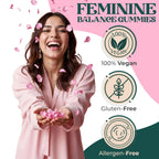 ORGANIC UPLIFT Feminine Balance Gummies - for Women’s Health & Wellness - Immune Support - Vegan, Gluten-Free - Hawaiian Pineapple (Pack of 1)