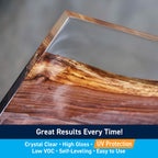 TotalBoat Thickset Deep Pour Epoxy Resin Kit - Gallon Crystal Clear Formula for 1/2" - 2” Pours - Fast Cure Epoxy Resin for Casting, River Tables, Flower Preservation, DIY Crafts & Wood Filler