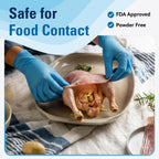 SWIFTLITE Food Safe Disposable Gloves, Blue Nitrile Rubber Gloves, Latex-Free Powder-Free for Food Prep, Cooking, Cleaning (Small, 1000)