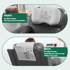 MABOZOO Neck Pillows for Recliners with Pocket,Headrest Cushion for Neck Pain Relief and Cervical Support,Recliner Head Pillow for Side Sleeping at Home, Office or Traveling (Grey & White)