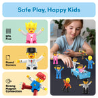 PicassoTiles 15-Piece Magnetic Character Action Figures Add-on Set for Construction Building Block Tiles