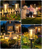 Solar Pathway Lights Outdoor, 8 Pack Upgraded Solar Garden Lights Solar Powered, Solar Lights Outdoor Waterproof IP65, 15 Hours Outdoor Solar Lights for Yard Patio Landscape Walkway Driveway Decor