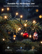 Minetom 82ft 250LED Smart Color Changing Christmas Halloween Tree Lights