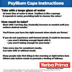 Yerba Prima Psyllium Husks Veg Caps, 400 Capsules (625mg) (Pack of 2) - Vegan, Non-GMO, Gluten Free, Colon Cleanser, Daily Fiber Supplement for Gut Health & Regularity