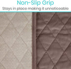Sures Waterproof Chair Pads for Incontinence (22" x 21") - Washable, Waterproof Seat Protector - Chair Protector Seat Cover - Absorbent Pad for Bed, Seat, Car, Wheelchair & Recliner (Brown, 2 Pack)