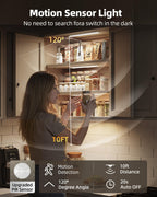 AMETHEUS 6-Pack Under Cabinet Lighting, 1800mAh Rechargeable Battery Motion Sensor Light Indoor, Dimmable & 3 Color Temps, Magnetic Closet Lights, Wireless Under Counter Lights for Kitchen (8inch)