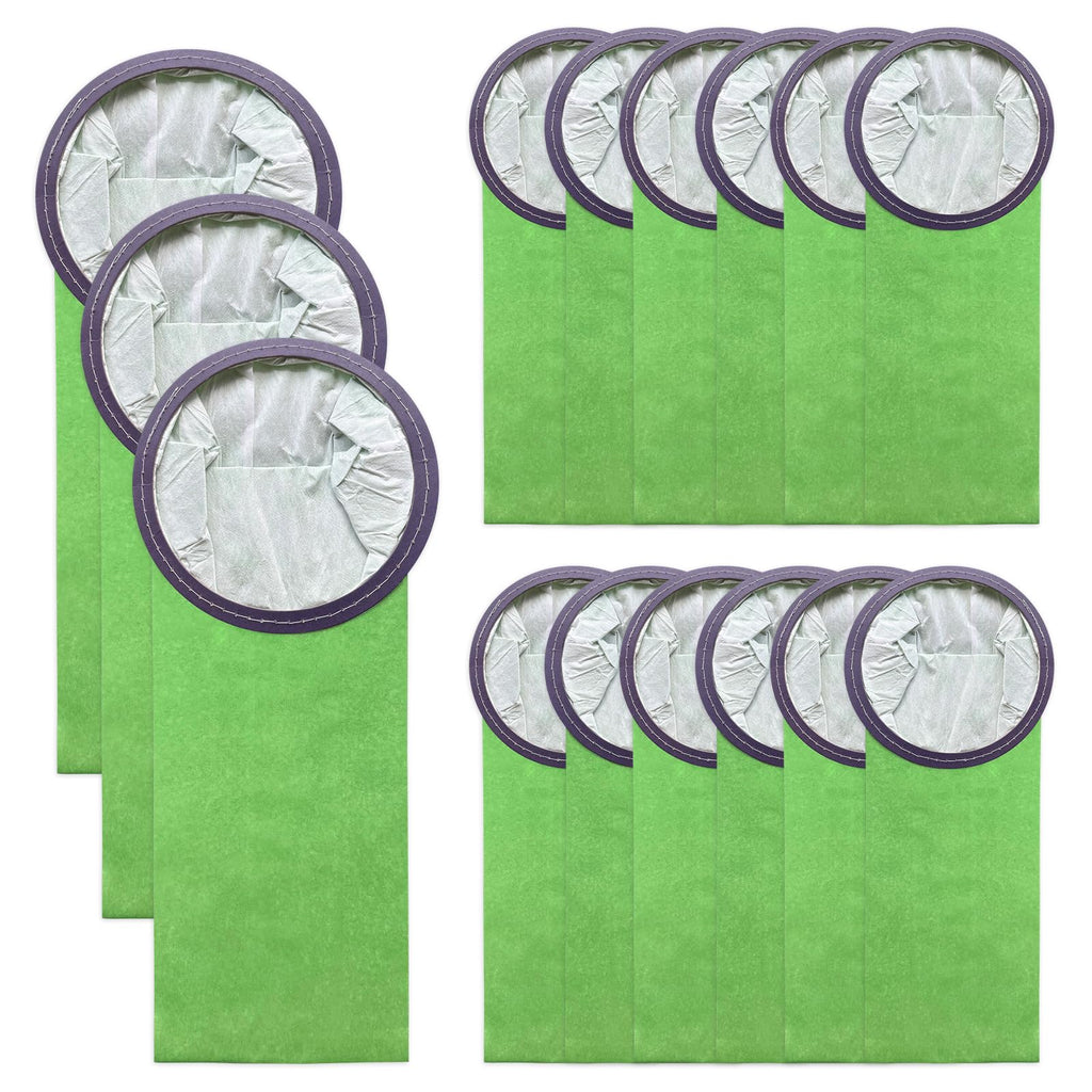 15 Pack 100431 Micro Filter Bags Replacement for ProTeam 6 Quart Backpack Vacuum: Super QuarterVac, QuietPro BP, AviationVac, ProVac BP, Replace Part #100431 Open Cirular Collar
