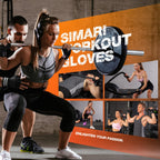 SIMARI Wrist Support Workout Gloves for Men & Women, Weight Lifting Gloves with Padded, Grip, Full Palm Protection, Gift for Gym Exercise, Cycling, Weightlifting Training, Fitness, Black Gray, Size L