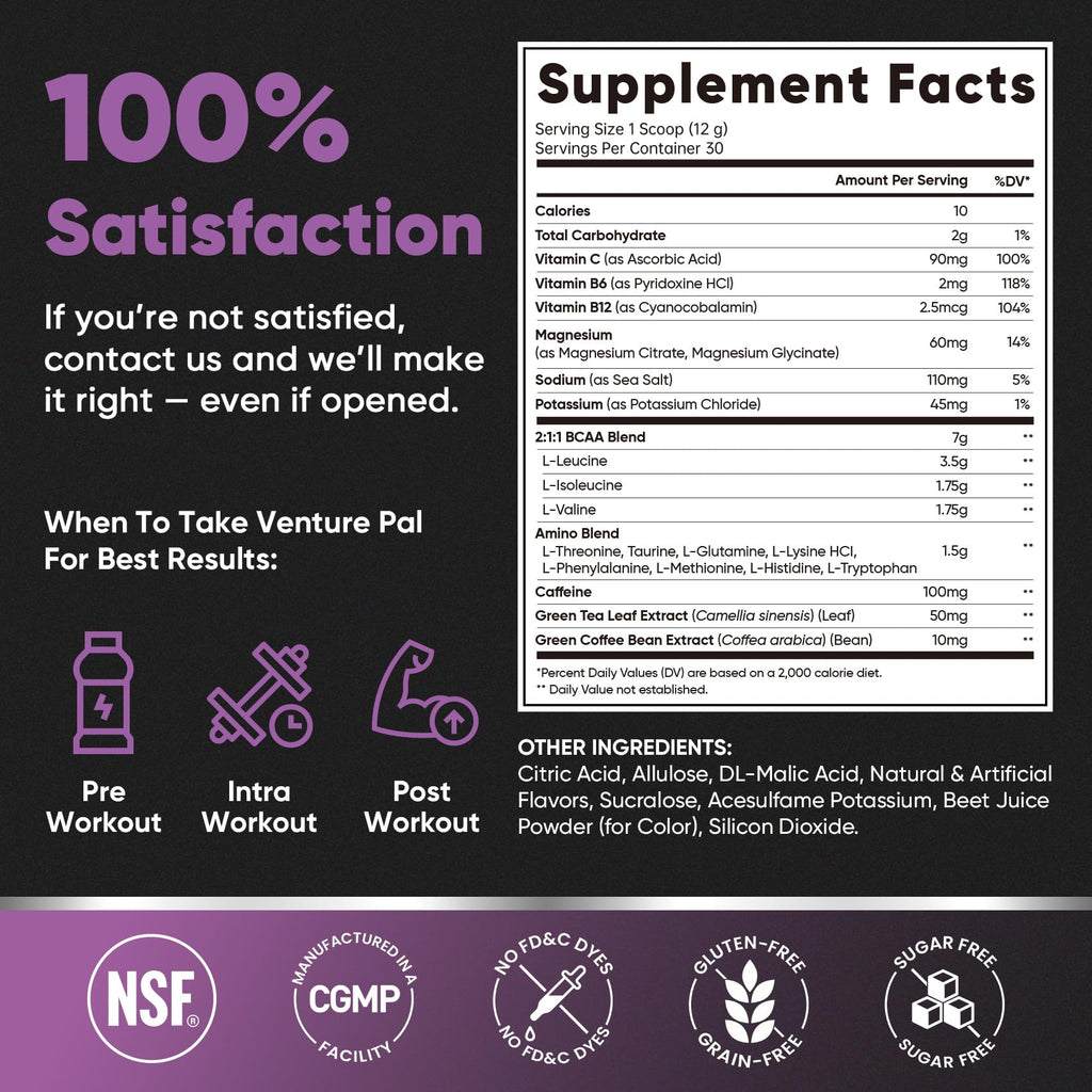 Sugar Free 7g BCAA + EAA Powder | Supports Muscle Recovery, Growth, Strength & Endurance – 9 Essential Amino Acids with L-Glutamine, Caffeine, Vitamin & Electrolyte for Energy & Hydration, Gluten Free