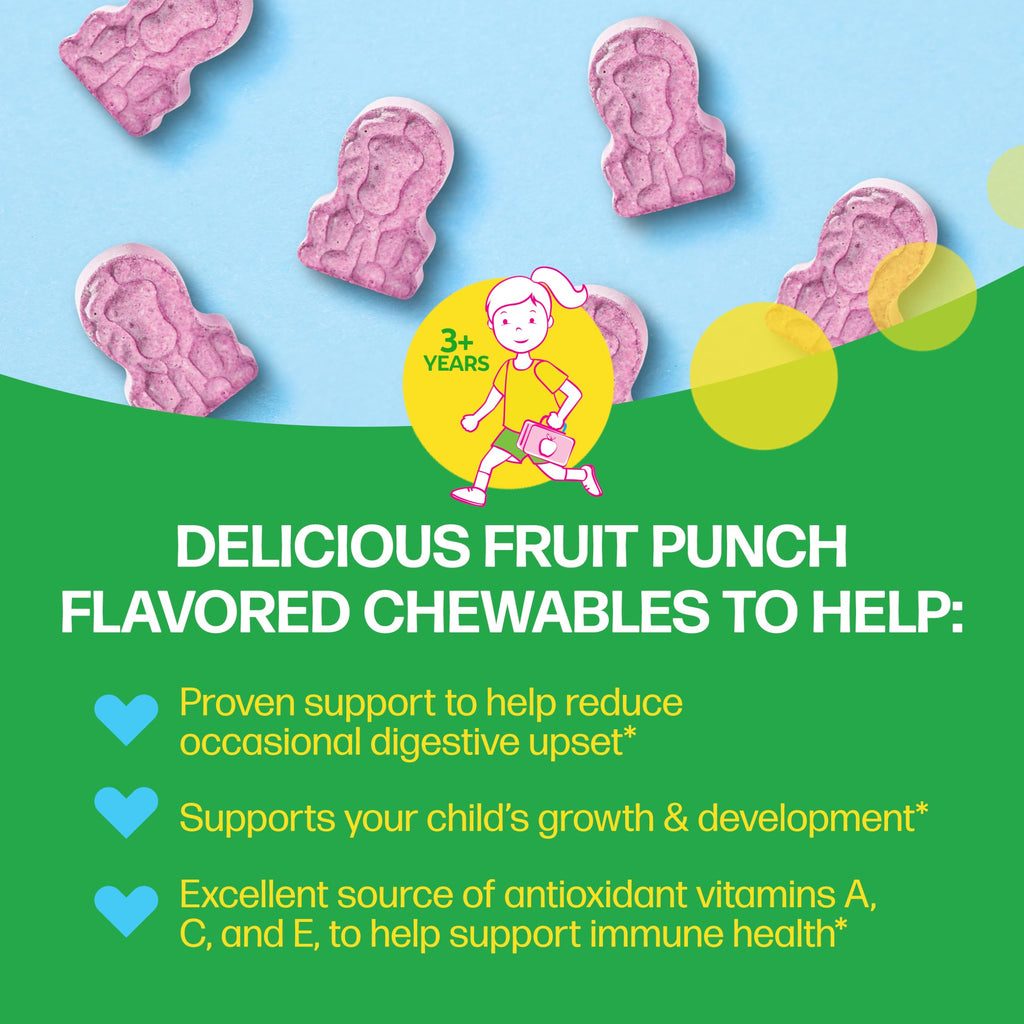 Culturelle Kids Complete Chewable Multivitamin + Probiotic For Kids, Ages 3+, 90 Count, Digestive Health, Oral Health & Immune Support - With 11 Vitamins & Minerals, including Vitamin C, D3 & Zinc