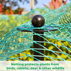 JPOIP 72 Inch Garden Stake Netting Support, Black Heavy Duty Powder Coated Steel Frame for Garden Fencing, Plant & Crop Protection from Wildlife (6 Sets)