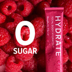 Isagenix Hydrate - Superior Hydration with 1625+ mg of Essential Electrolytes - No Added Sugar - Raspberry Flavor - 0.2 oz Sticks - 24 Servings
