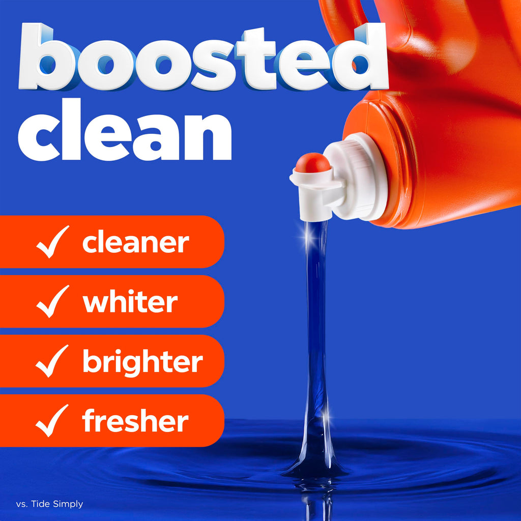 Tide Liquid Laundry Detergent, Original Scent, 126 Loads, 158 fl oz, Boosted Clean even in cold water, laundry soap, concentrated liquid detergent