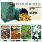 Ideal Swan 72 Gallon Reusable Yard Leaf Bag Holder, 2 Pack Waste Collector
