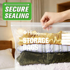5 Gallon Extra Large Zippered Plastic Bags for Storage