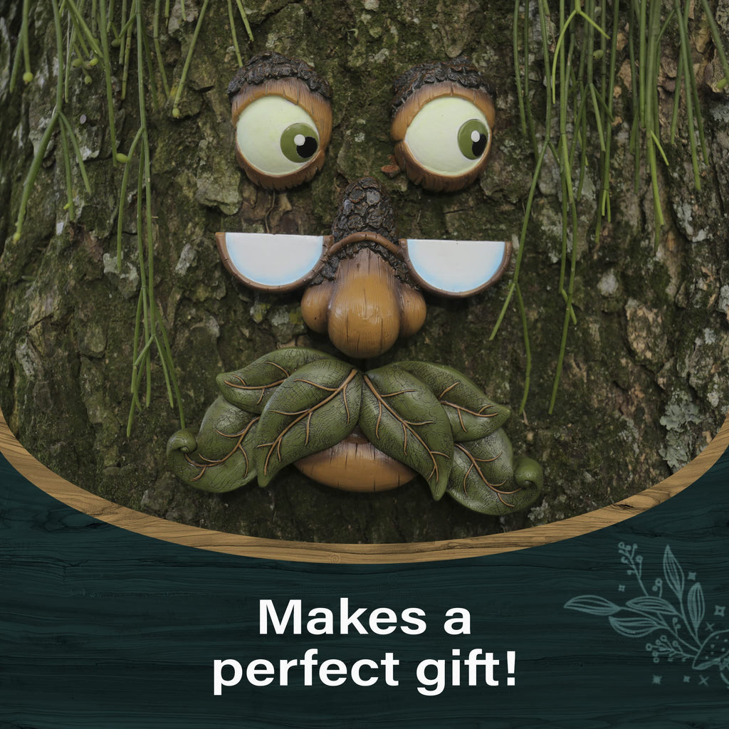 Tree Faces Decor - Outdoor Yard Art Garden Decoration - Unique Peeker for Outdoors and Indoors - Old Man Tree Hugger Art