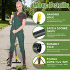 Floor Scraper Long Handle Heavy Duty, 60" Metal Ice Scraper for Driveway, Multifunctional Weed Scraper for Weed Cleaning Edging Trenching & Removing Snow Ice Dirty Moss