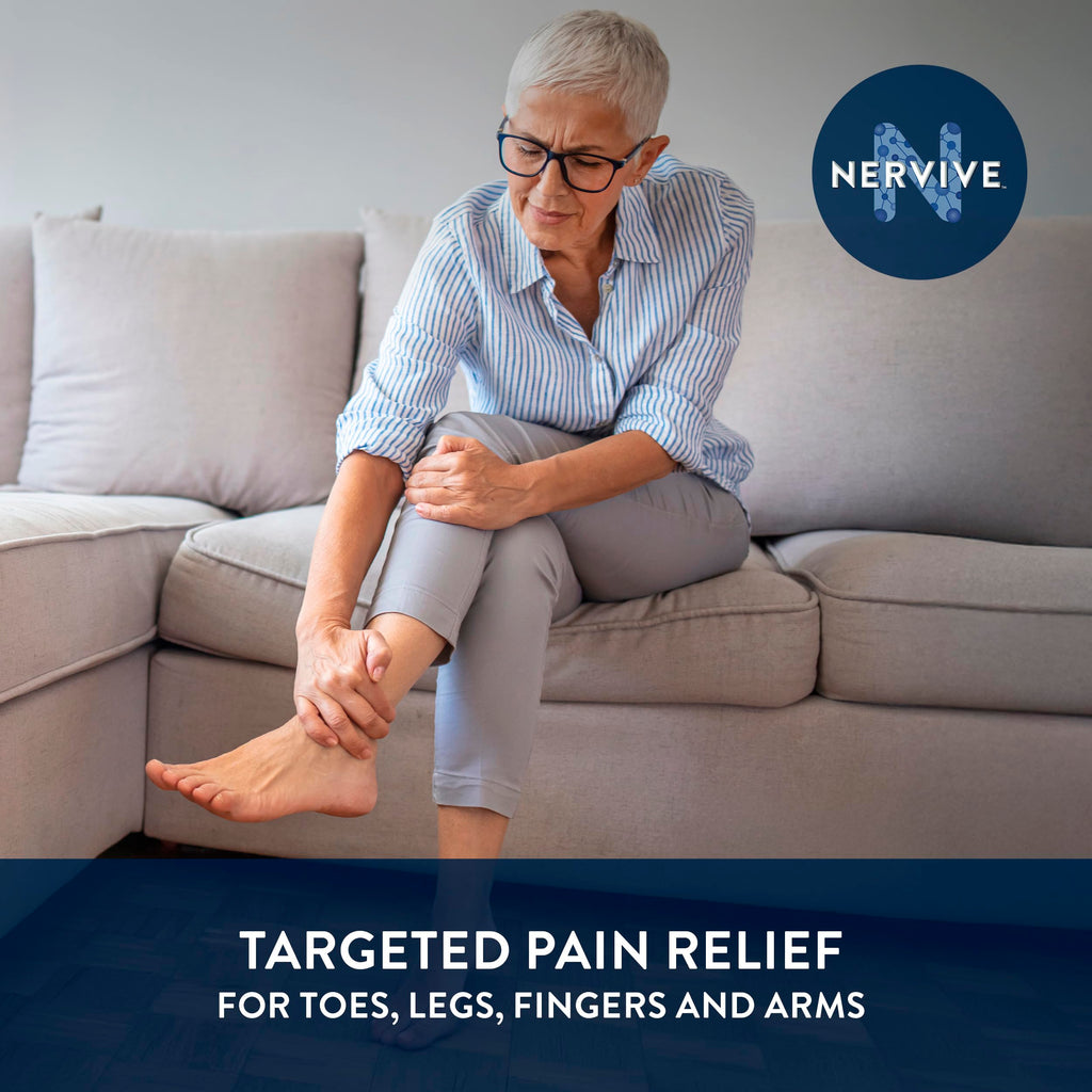 Nervive Pain Relieving Spray, Lidocaine Spray, Nervive Pain Relief, Lidocaine Topical, Foot Pain, Leg Pain, Hand Pain, Max Strength Formula, for Hard to Reach Areas, 4.5oz