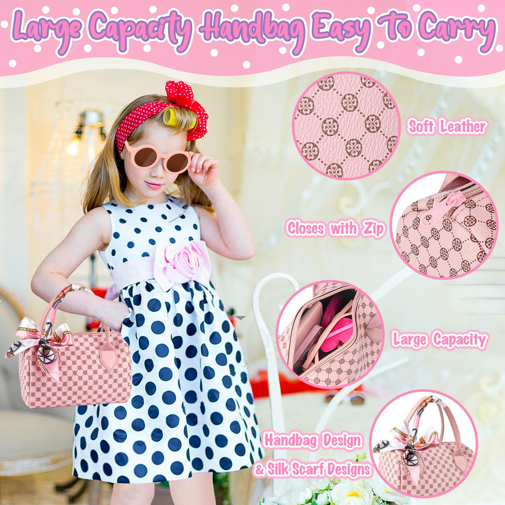 Oisacirg Play Purse with Watch, Phone, Pretend Play Toys for Girls Ages 3-8