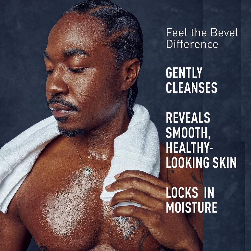 Bevel Moisturizing Body Wash for Men - Supreme Oak Scent with Shea Butter, Vitamin B, and Coconut Oil, 16 Oz (Pack of 2)(Packaging May Vary)