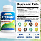 Best Naturals Probiotic 10 Strains 30 Billion Shelf Stable 120 Veggie Caps (120 Count (Pack of 2))