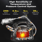 Waitbird Steam Cleaner, Steam Cleaner For Home, Handheld Steamer For Cleaning With 21 Accessories, 248 °F High Temperature, Suitable for Grout, Floor. Sofas, Upholstery, Carpets