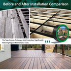 Felizshop Joist Tape, 1-5/8" x 50' Deck Joist Tape, Waterproof Butyl Tape, Self-Adhesive Deck Butyl Tape, Butyl Flashing Tape,Joist Tape Decking for Protect Beams and Wood Decks (8 Rolls)