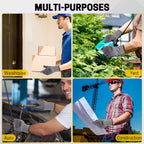 FURWEY Safety Work Gloves,16 Pairs Nitrile Micro Foam Coated,Seamless Knit,Size L