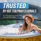 5-in-1 Hot Tub Weekly Care - Water Clarifier and Conditioner for Sparkling Soft Spa Water, Safe on Hot Tub Surfaces and Components, for Acrylic, Inflatable, Portable, Hard Shell Spas - 4 Pouches