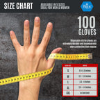 MED PRIDE 8 Mil Xl Disposable Black Nitrile Gloves Heavy Duty Diamond Textured Powder Free Latex Free Box of 100