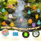 ShtNeeg 140 PCS Mini Resin Animals Blind Bags, Glow in the Dark Animal Resin Models, 50+ Animal Designs for Adults, Miniature Animals for Classroom, Fairy Garden, Dollhouse Decor, DIY Craft Decor