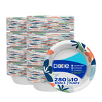 Dixie Small Paper Bowls, 10 Oz, 280 Count (8 packs of 35 bowls), Microwave-Safe, Soak-Proof, Disposable Bowls Great For Snacks, Dessert, And Light Lunch Meals