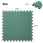 Home Gym Mat, Puzzle Exercise Mat, EVA Interlocking Foam Floor Tiles for Home Workout Equipment and Kids' Play Areas - Blue, 24 in x 24 in x ½ in - (Green, 12 Pack (48 SQ FT))