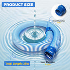 5-Pack Pool Cleaner Hose for X7 T3 T5 MX6 MX8, 39 in Swimming Pool Vacuum Hose Replacement Kit, R0527700 X38210S Twist Lock MX6 Replacement Parts