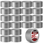Navona Heavy Duty Duct Tape 20 Pack, 2 Inch x 400 Yards Gray Waterproof Multipurpose Tape, Strong Adhesive No Residue, Easy Tear by Hand for Home & Outdoor Repairs