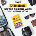Dramamine Motion Sickness Less Drowsy, for Nausea Relief During Travel, 48 Count