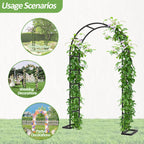 Trellume Garden Arch Trellis for Climbing Plants Outdoor, Wedding Arch with Base-94.5"(H)*55"(W), Balloon Arch Stand for Ceremony Valentines Day Birthday Baby Shower Garden Floral