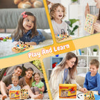 Busy Board with LED Light Switches, Montessori Toys for 1 2 3 Years Old, Toddlers Wooden Toy Sensory Activity Board, Travel Toys for 1+ Year Old Boy & Girl Birthday Gift