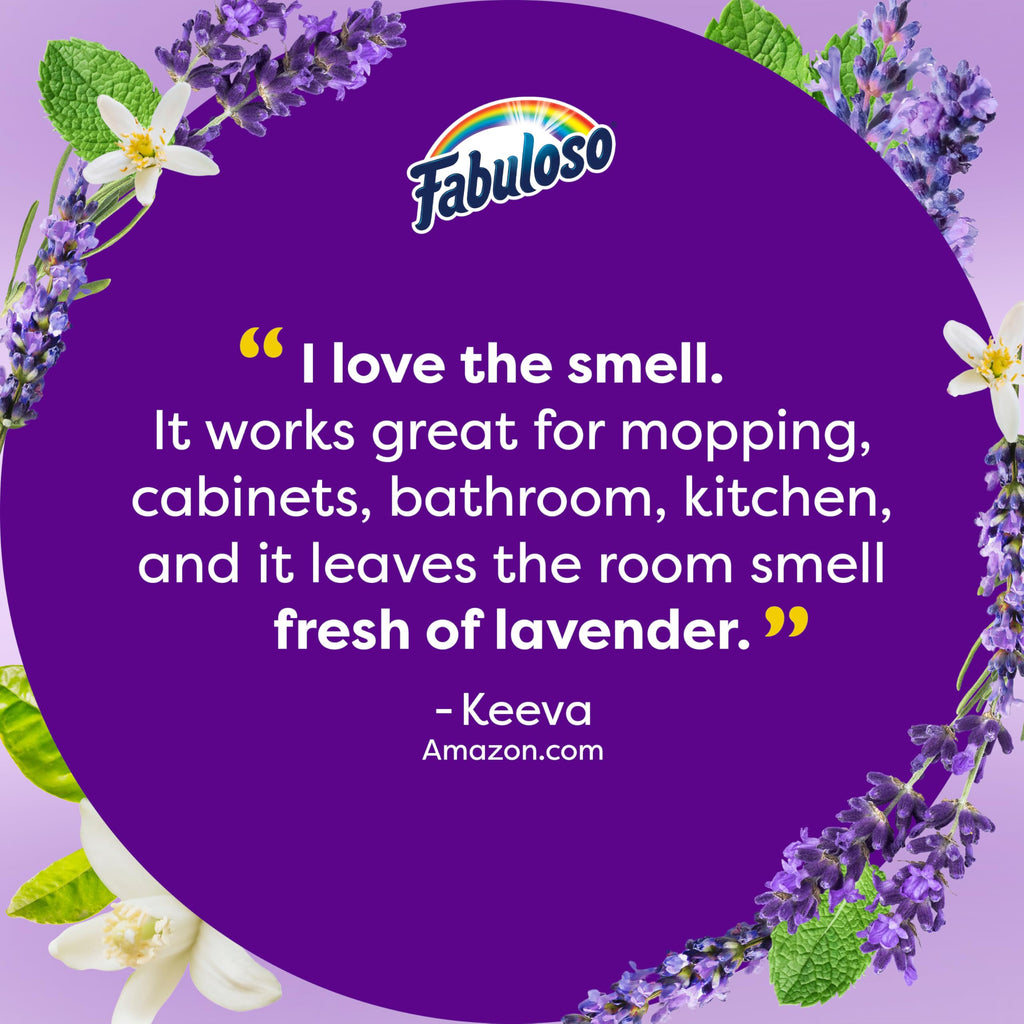 Fabuloso All Purpose Cleaner Refill, Lavender, 405.6 Oz (16.9 Oz, 24 Pack) - Bulk Cleaning Supplies Bundle - Multi-Surface Cleaner, Mopping Solution - Office Supplies (153105)