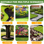 80FT Landscape Edging Border, 4 Inch Tall Plastic Garden Edging