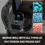 Exterminators Choice Compact Mouse Bait Station - Heavy-Duty Outdoor Rat Bait Box - Lockable Design with Key - Versatile Indoor & Outdoor Use - Pack of 12, Black, 4.75in x 3.5in x 1.25in