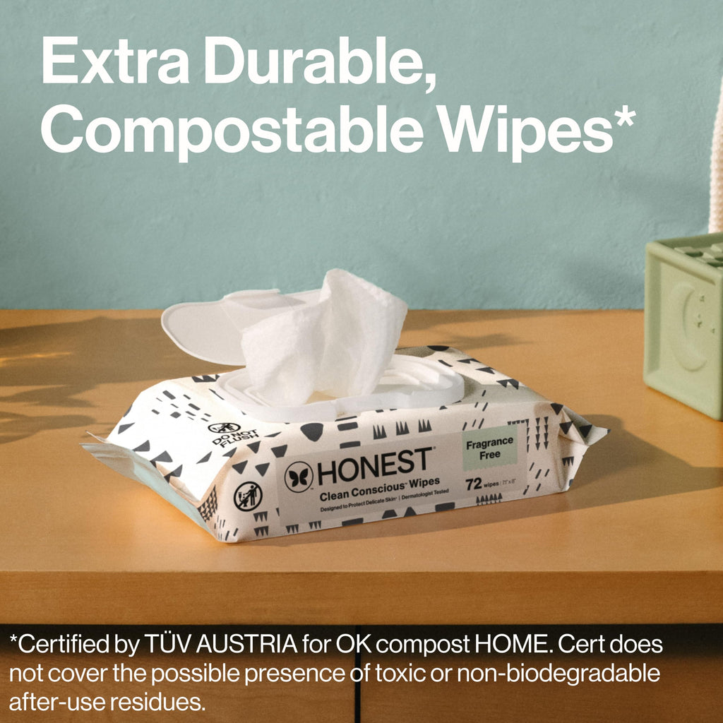 The Honest Company Multi-Use Baby Wipes, Pattern Play, 288 Count