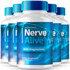 Nerve Alive for Nerve Pain Capsules, Nerve Alive for Neuropathy Supplement Pills, Nerve Health Support Advanced Formula - Maximum Strength, NerveAlive Natural Support Reviews (5 Pack)
