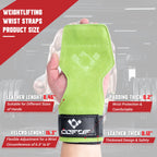 COFOF Weight Lifting Wrist Strap,Double Layer Leather Weightlifting Wrist Strap for Deadlift and Powerlifting, Adjustable Neoprene Padded Gym Workout Lifting Wrist Hooks for Men/Women(Pair)