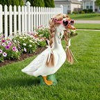 YFFSQXH 3 Styles Porch Goose Wig Set for 17/23 Inch Lawn Goose Statue